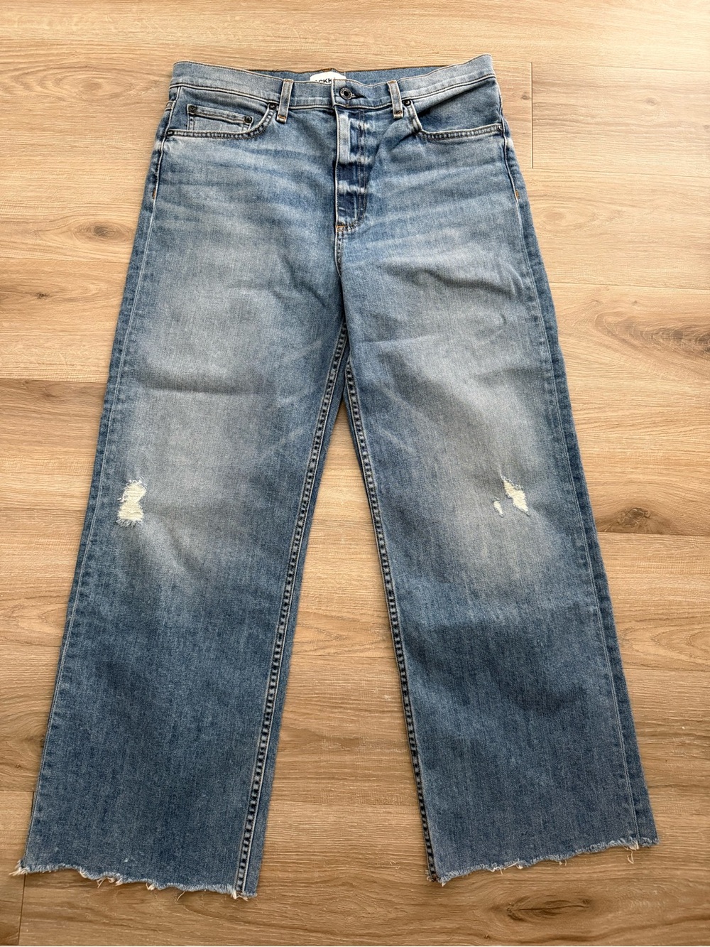 ASKK NY Crop Wide Leg Jeans Size 30 - Picture 3 of 7